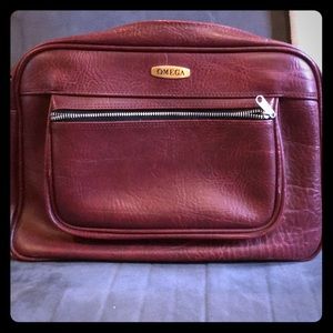 Omega red travel bag purse